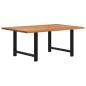 Preview: ARDEBO.de - Esstisch Hellbraun 180x120x74 cm Massivholz Eiche Rechteckig