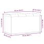 Preview: ARDEBO.de - Sitzbank mit Stauraum Artisan-Eiche 82x42x45 cm Holzwerkstoff