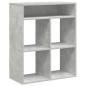 Preview: Bücherregal Betongrau 66x31x80 cm Holzwerkstoff