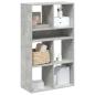 Preview: ARDEBO.de - Bücherregal Betongrau 66x31x112 cm Holzwerkstoff