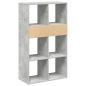 Preview: Bücherregal Betongrau 66x31x112 cm Holzwerkstoff