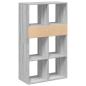 Preview: Bücherregal Grau Sonoma 66x31x112 cm Holzwerkstoff