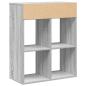 Preview: Bücherregal Grau Sonoma 66x31x80 cm Holzwerkstoff
