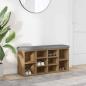 Preview: ARDEBO.de - Schuhbank Artisan-Eiche 102x32x50 cm Holzwerkstoff