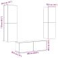 Preview: TV-Wandschränke 3 Stk. Altholz-Optik Holzwerkstoff