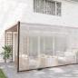 Preview: ARDEBO.de - Transparente Plane mit Ösen 5x10 m Polyethylen