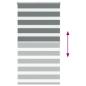 Preview: Zebra Jalousie Dunkelgrau 80x150cm Stoffbreite 75,9cm Polyester