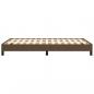 Preview: Bettgestell ohne Matratze Dunkelbraun 120x190 cm Stoff