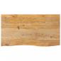 Preview: ARDEBO.de - Tischplatte mit Baumkante 110x60x3,8 cm Massivholz Mango