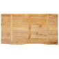 Preview: Tischplatte mit Baumkante 110x60x3,8 cm Massivholz Mango