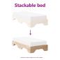 Preview: Massivholzbett ohne Matratze Stapelbar 90x190 cm