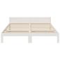 Preview: Massivholzbett ohne Matratze Weiß 180x200 cm Kiefernholz
