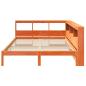 Preview: Massivholzbett mit Regal ohne Matratze Wachsbraun 140x190 cm