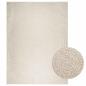 Preview: ARDEBO.de - Teppich ZIZUR Creme 240x340 cm Jute-Optik Indoor und Outdoor