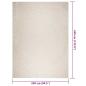 Preview: Teppich ZIZUR Creme 240x340 cm Jute-Optik Indoor und Outdoor