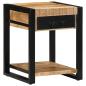 Preview: ARDEBO.de - Beistelltisch 40x40x50 cm Raues Massivholz Mango