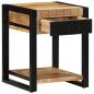 Preview: Beistelltisch 40x40x50 cm Raues Massivholz Mango