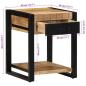 Preview: Beistelltisch 40x40x50 cm Raues Massivholz Mango