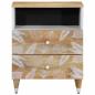 Preview: Nachttisch 50x33x60 cm Massivholz Mango