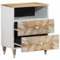 Preview: Nachttisch 50x33x60 cm Massivholz Mango