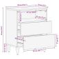 Preview: Nachttisch 50x33x60 cm Massivholz Mango