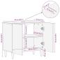 Preview: Waschbeckenunterschrank 62x33x58 cm Massivholz Mango