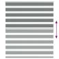 Preview: Zebrarollo Dunkelgrau 130x100 cm Stoffbreite 125,9 cm Polyester