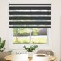 Preview: Zebrarollo Schwarz 130x100 cm Stoffbreite 125,9 cm Polyester