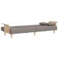 Preview: Schlafsofa mit Armlehnen Taupe Stoff