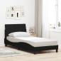 Preview: ARDEBO.de - Bettgestell ohne Matratze Schwarz 90x190 cm Stoff