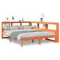 Preview: Massivholzbett mit Regal ohne Matratze Wachsbraun 150x200 cm