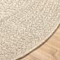 Preview: Teppich ZIZUR Creme Ø 200 cm Jute-Optik Indoor und Outdoor