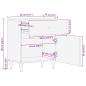 Preview: Nachttisch 50x33x60 cm Massivholz Mango