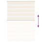 Preview: Doppelrollo Marmorbeige 95x100 cm Stoffbreite 90,9 cm Polyester