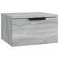 Preview: Wand-Nachttisch Grau Sonoma 34x30x20 cm