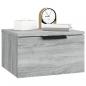 Preview: Wand-Nachttisch Grau Sonoma 34x30x20 cm