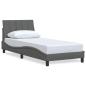 Preview: Bettgestell ohne Matratze Dunkelgrau 80x200 cm Stoff