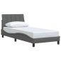 Preview: Bettgestell ohne Matratze Dunkelgrau 80x200 cm Stoff
