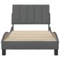 Preview: Bettgestell ohne Matratze Dunkelgrau 80x200 cm Stoff