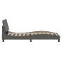Preview: Bettgestell ohne Matratze Dunkelgrau 80x200 cm Stoff