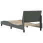 Preview: Bettgestell ohne Matratze Dunkelgrau 80x200 cm Stoff