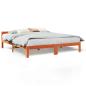 Preview: ARDEBO.de - Massivholzbett ohne Matratze Wachsbraun 160x200 Kiefernholz
