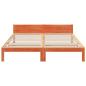 Preview: Massivholzbett ohne Matratze Wachsbraun 160x200 Kiefernholz