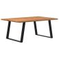 Preview: ARDEBO.de - Esstisch Hellbraun 180x120x74 cm Massivholz Eiche