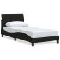 Preview: ARDEBO.de - Bettgestell ohne Matratze Schwarz 90x200 cm Stoff