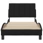 Preview: Bettgestell ohne Matratze Schwarz 90x200 cm Stoff