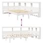 Preview: Massivholzbett mit Regal ohne Matratze Weiß 120x190 cm Kiefer