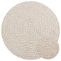Preview: ARDEBO.de - Teppich ZIZUR Creme Ø 90 cm Jute-Optik Indoor und Outdoor