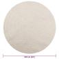 Preview: Teppich ZIZUR Creme Ø 160 cm Jute-Optik Indoor und Outdoor