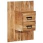 Preview: Nachttisch 60x32x80 cm Massivholz Akazie